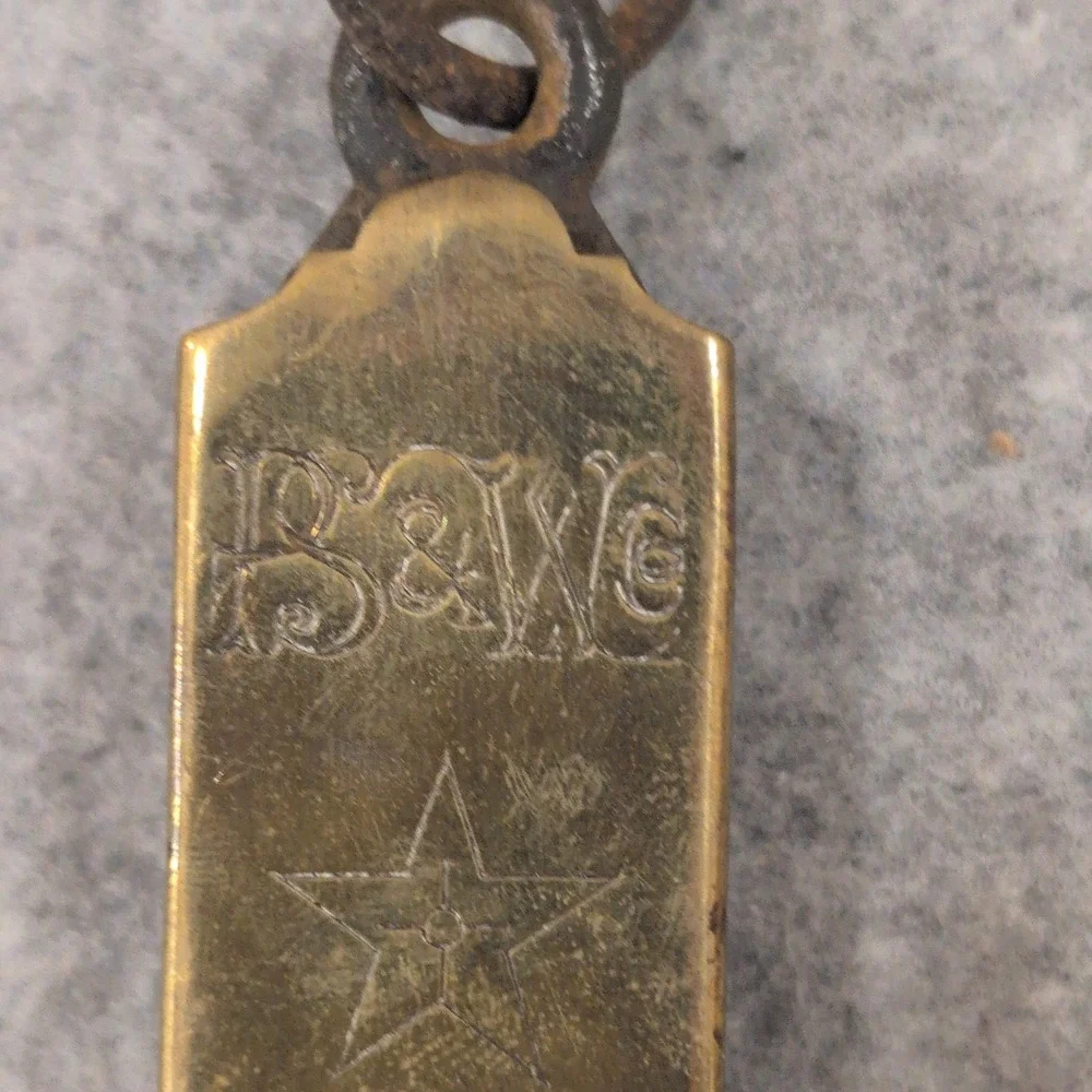 c. 1900 P.S. & W. Co. Antique Brass Spring Scale‎ 25lb Star Logo Primitive Tool - Picture 2 of 7